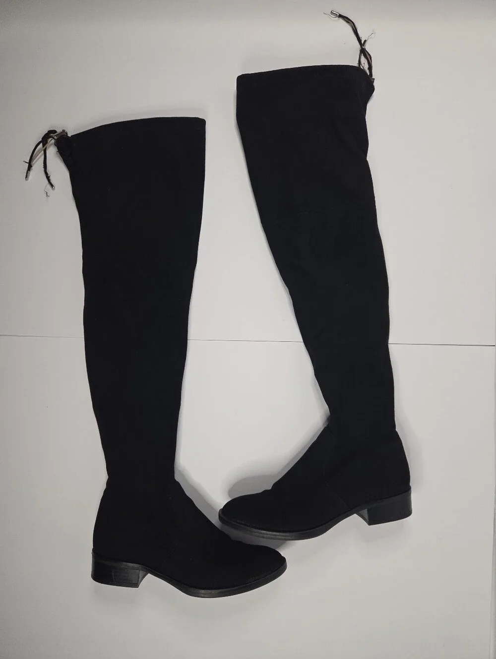Sam Edelman Paloma Black Faux Suede Over The Knee OTK Boots Womens 6.5 M